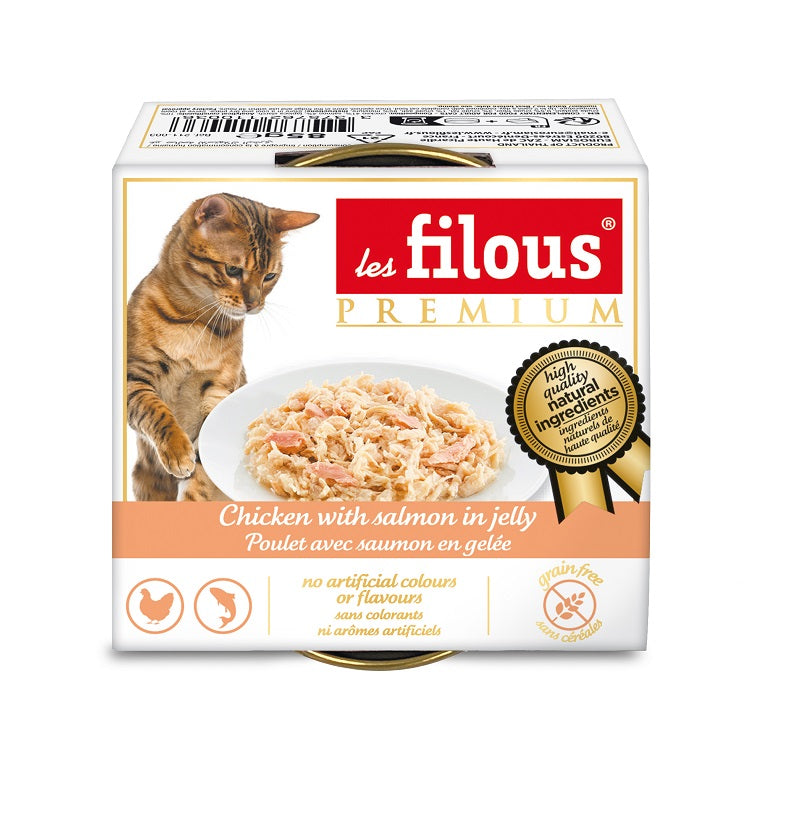 Poulet avec saumon en gelée 85 g  (LOTS DE 3)