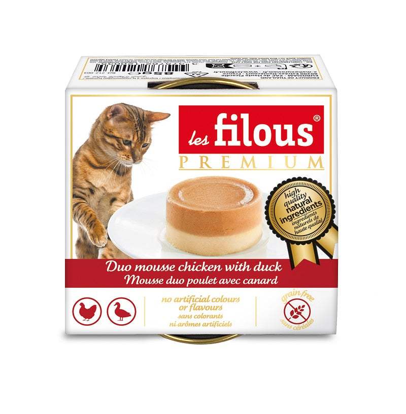Mousse duo poulet avec canard 85 g (LOTS DE 3)