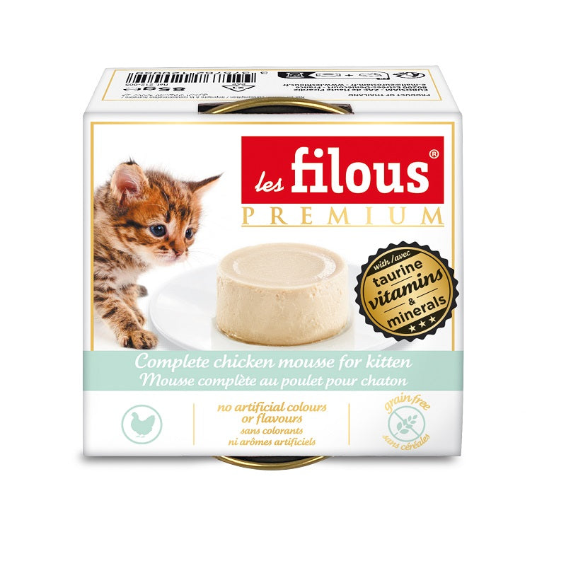 Mousse complète au poulet pour chaton 85 g (LOTS DE 3)