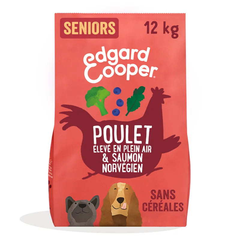 Edgard & Cooper Senior poulet, saumon sans céréales pour chien