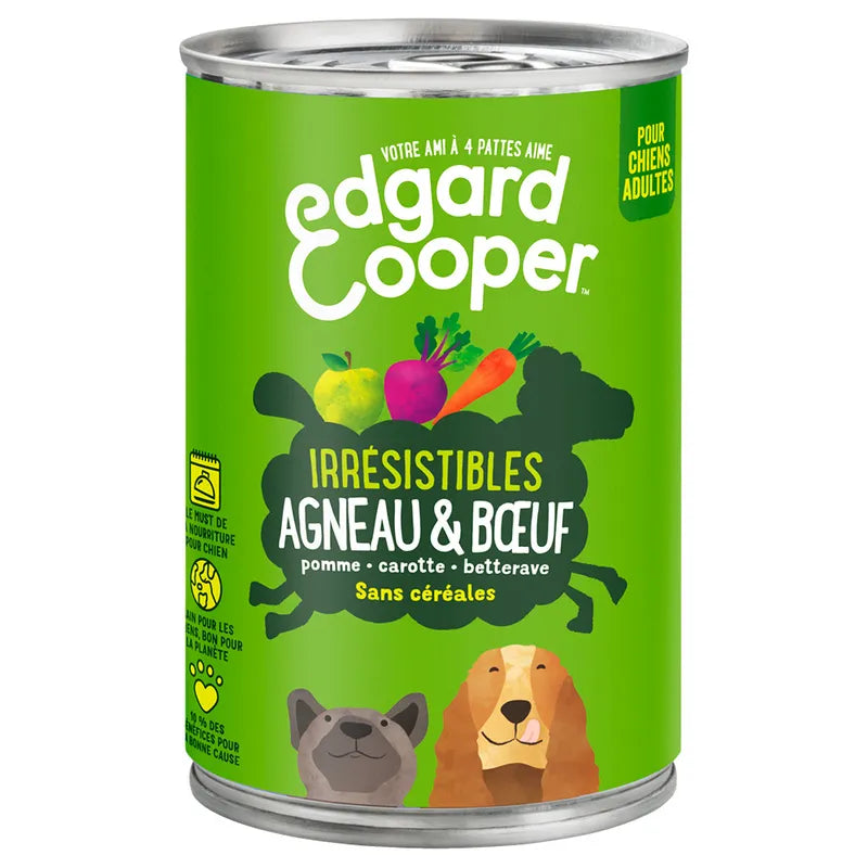 Lot Edgard & Cooper Adult sans céréales 400 g pour chien