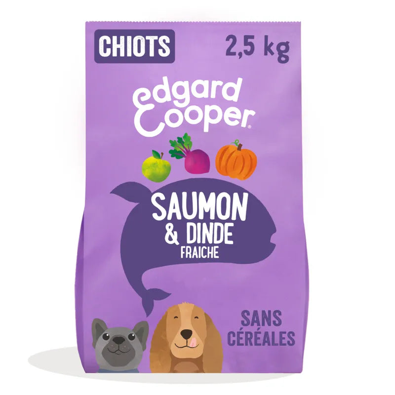 Edgard & Cooper Puppy saumon, dinde sans céréales pour chiot
