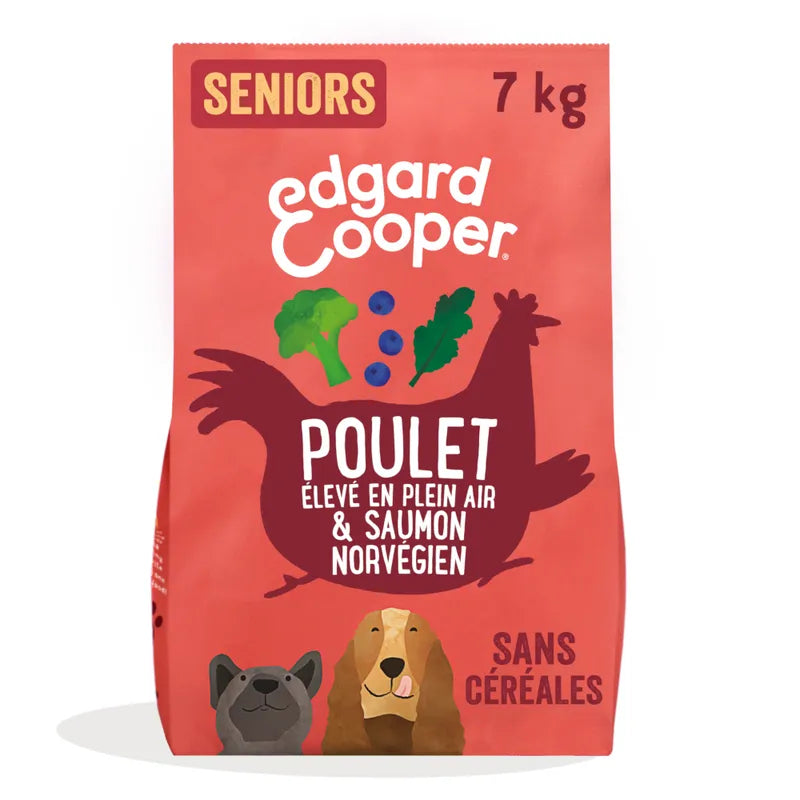 Edgard & Cooper Senior poulet, saumon sans céréales pour chien