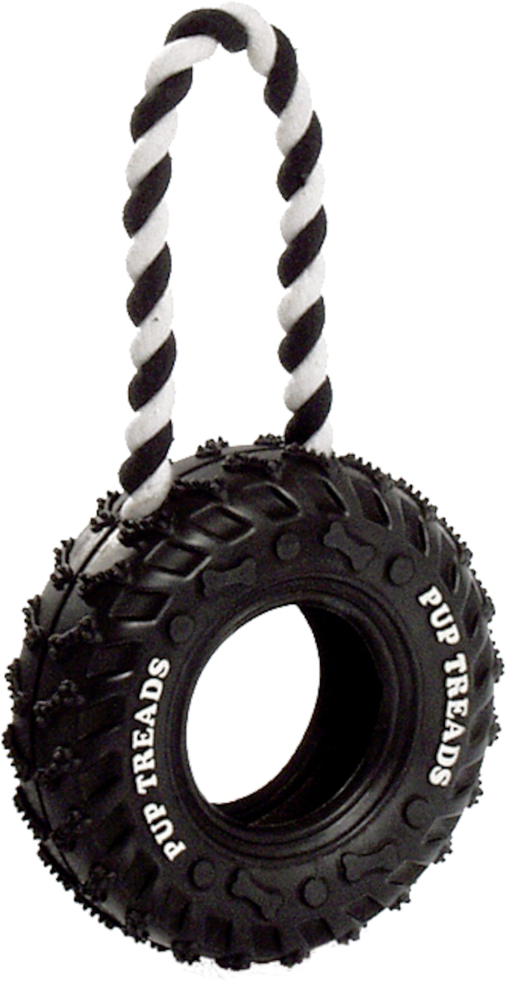 Jouet Ruffus Pneu avec corde Noir