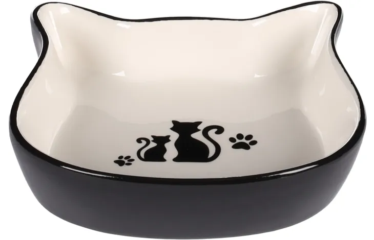 Gamelle pour la nourriture et l'eau Nona Noir & Blanc