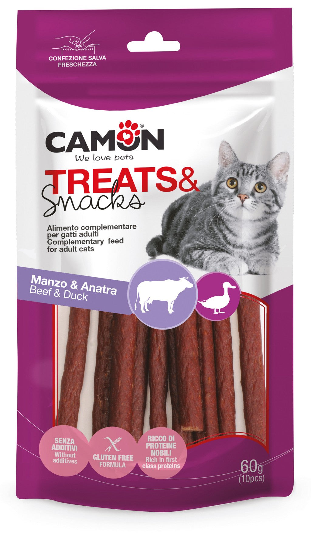 Bâtonnets de bœuf et de canard LOTS DE 2