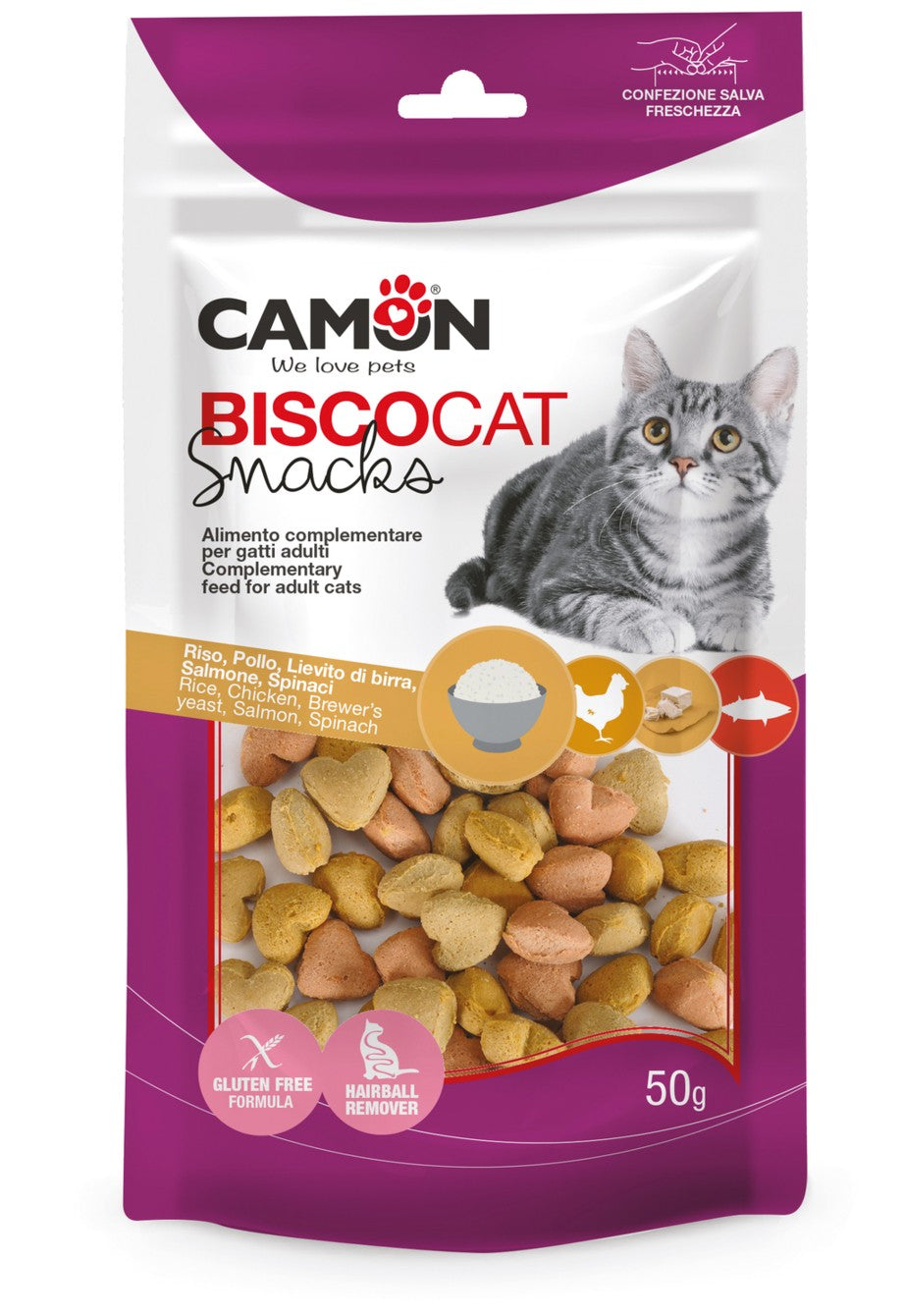 Biscocat - Cœurs au riz et au poulet pour chats LOTS DE 2