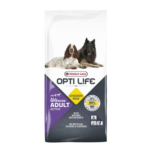 Croquettes Opti Life toutes races actives au poulet : 12.5 kg