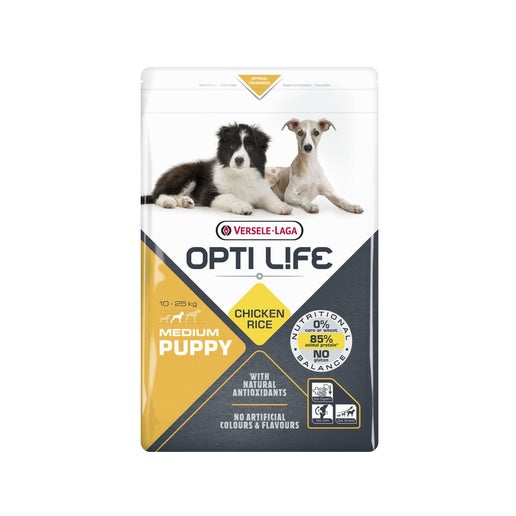 Croquettes Opti Life chiot medium : Poulet 2.5KG