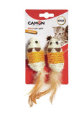 Souris avec une plume de sisal