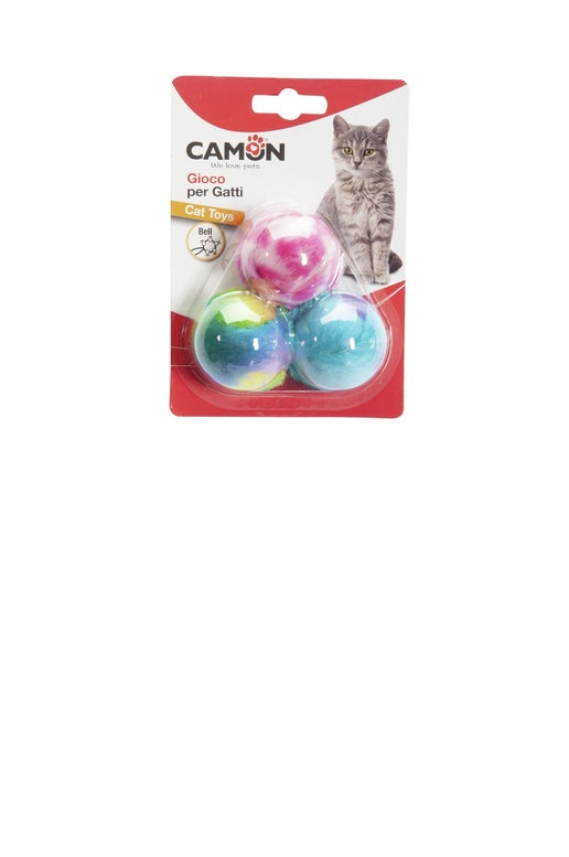 Jouet pour chat - Balles en tissu colorées avec hochets