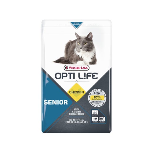 Croquettes Opti Life Chat Senior poulet : 2.5 kg