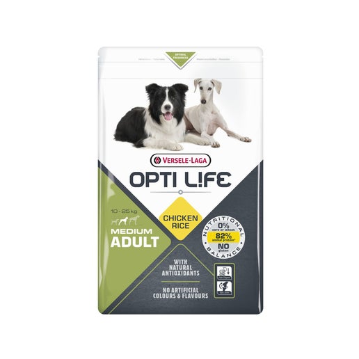 Croquettes Opti Life chien medium : Poulet 12.5KG
