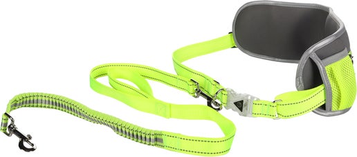 Laisse pour le jogging avec ceinture ventrale Stoffel Jaune fluo