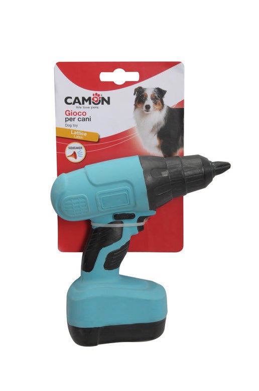 Jouet pour chien - perceuse en latex avec rembourrage et couineur